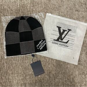 Louis Vuitton Dark Checkered Beanie